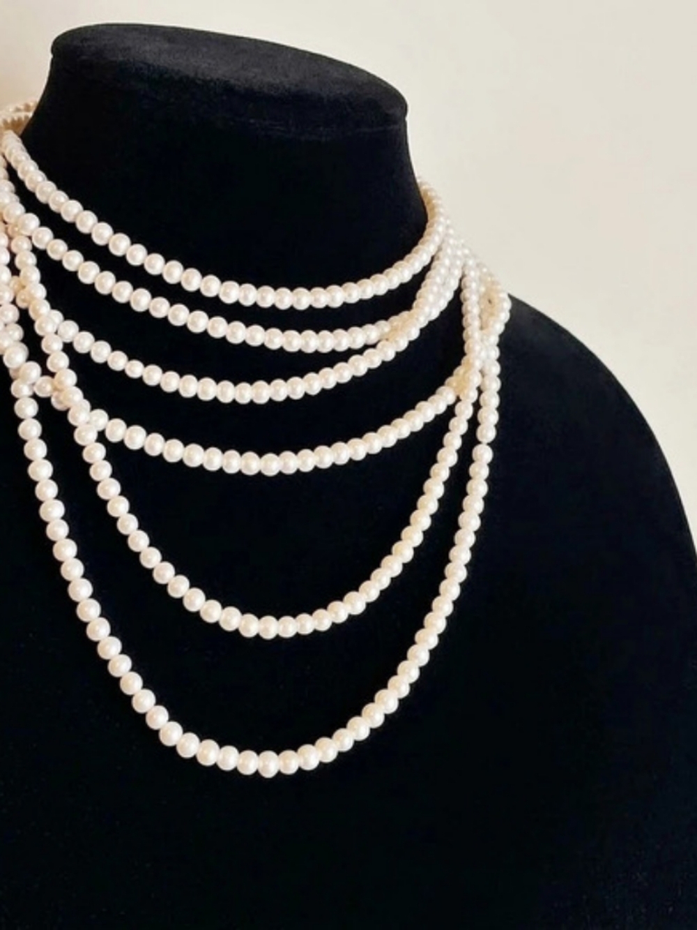 Freshwater Pearl Necklace 100" Single Extra Long Opera Endless Strand Vintage